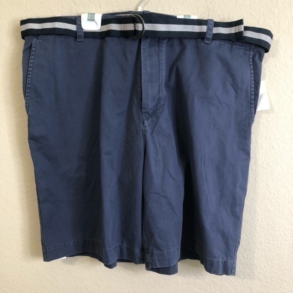 Izod Mainfloor Shorts Cadet Blue Belt Classic Preppy Nautical Summer NWT